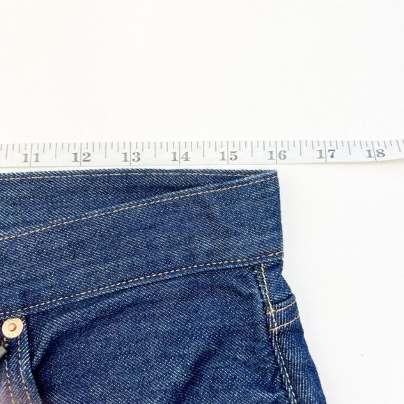 NWT Levi's Premium Jean Skirt Women's 28 Dark Wash Rigid Denim Side Slit Midi - Picture 9 of 15